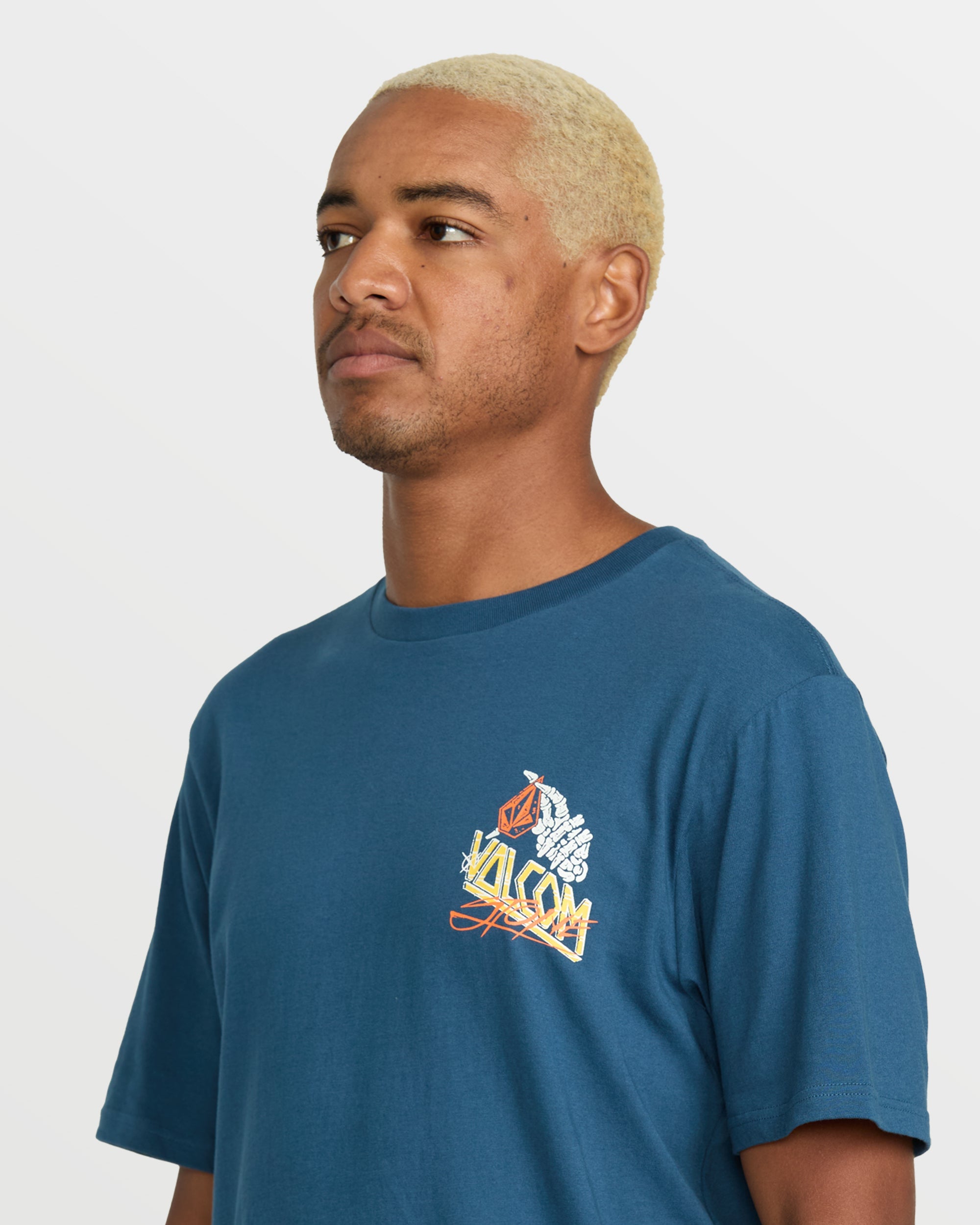 Volcom Dropped This SS Tee DPB7-DEEP BLUE M
