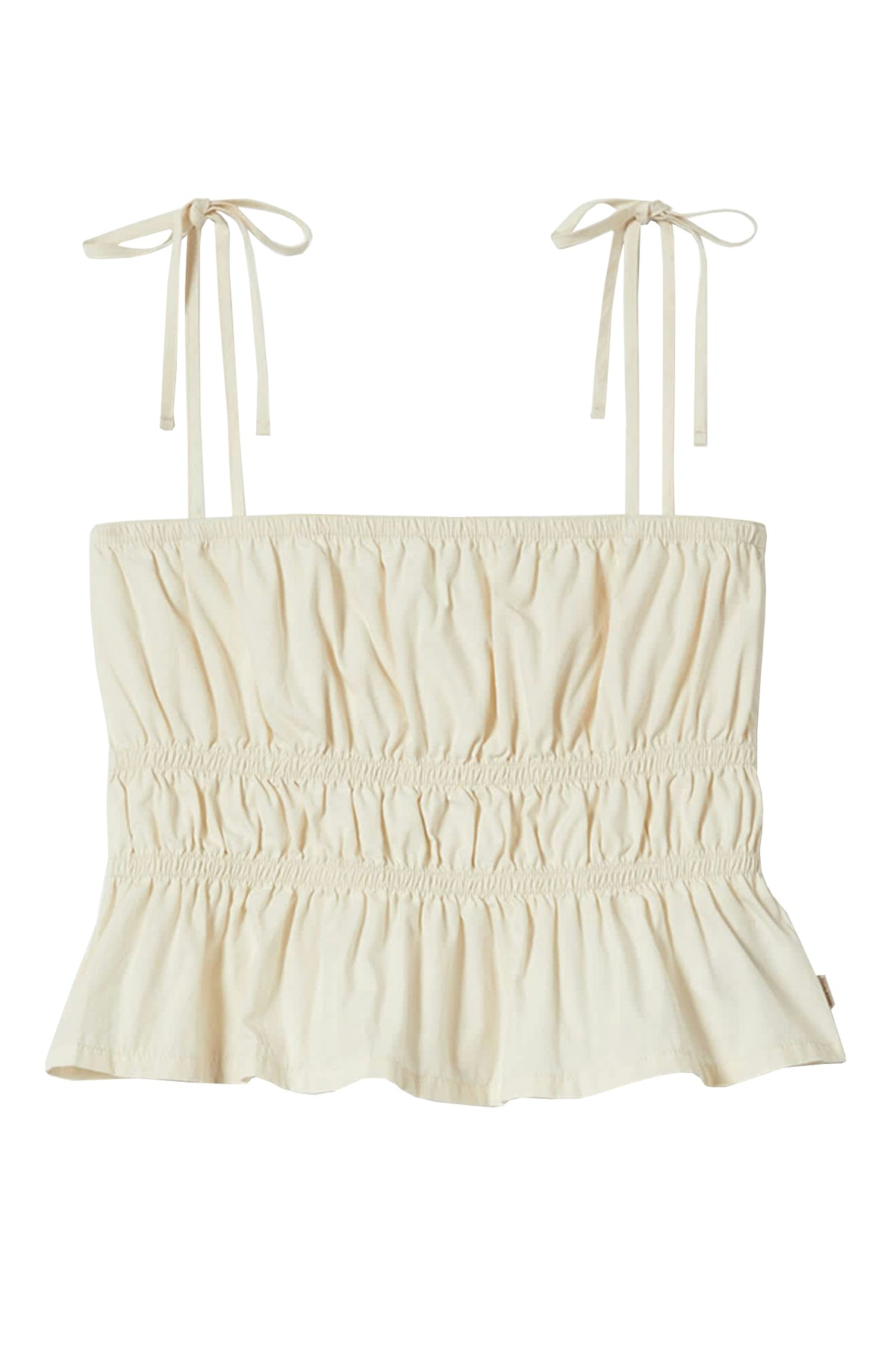 BRIXTON EDEN SMOCKED TOP OFF WHITE S