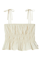 BRIXTON EDEN SMOCKED TOP OFF WHITE S