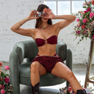 KulanI Kinis Strapless Bandeau Top Sangria XS