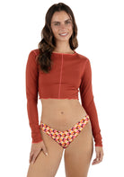 HURLEY SOLID CROP LS RASHGUARD