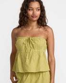 RVCA PEYTON TUBE TOP MTO-MARTINI OLIVE S