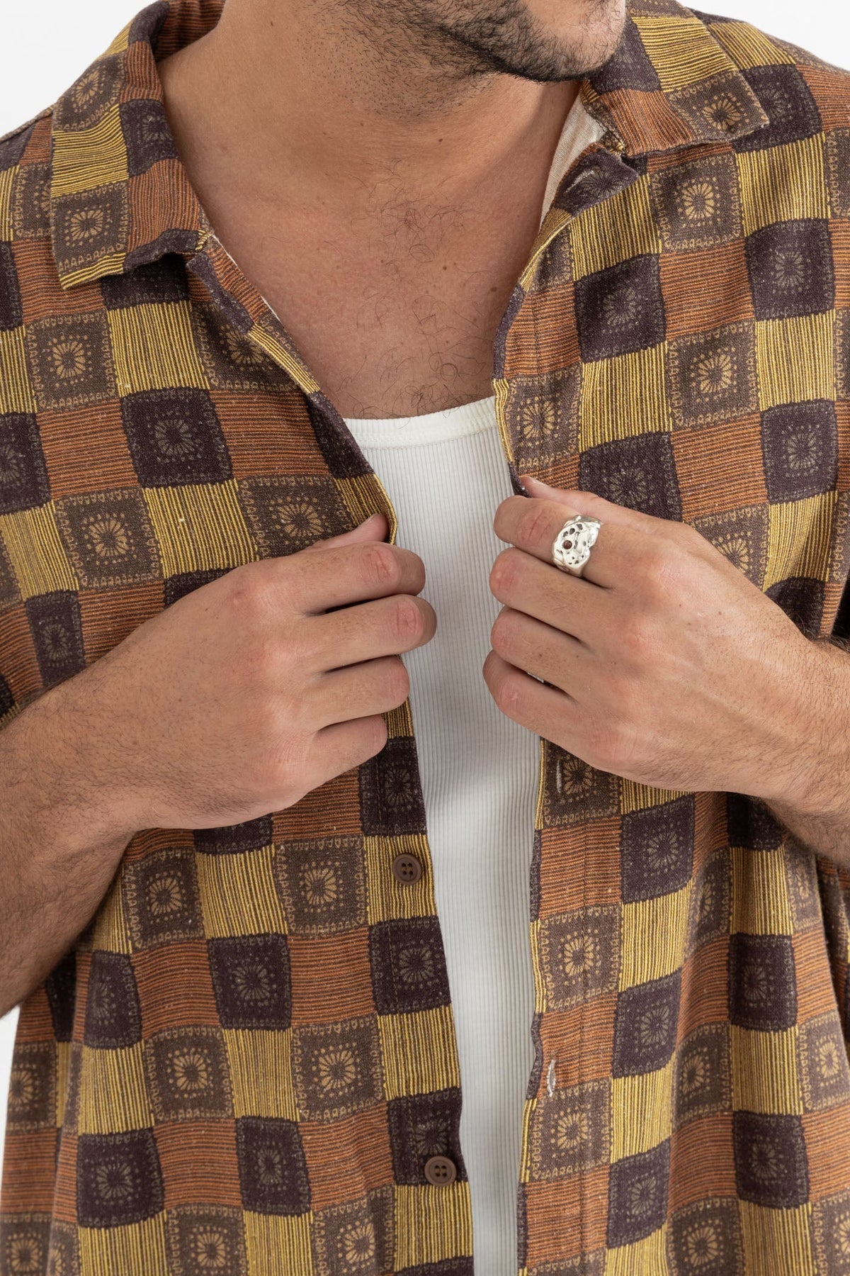 RHYTHM RACKET RELAXED SS SHIRT OCH-OCHRE 3L