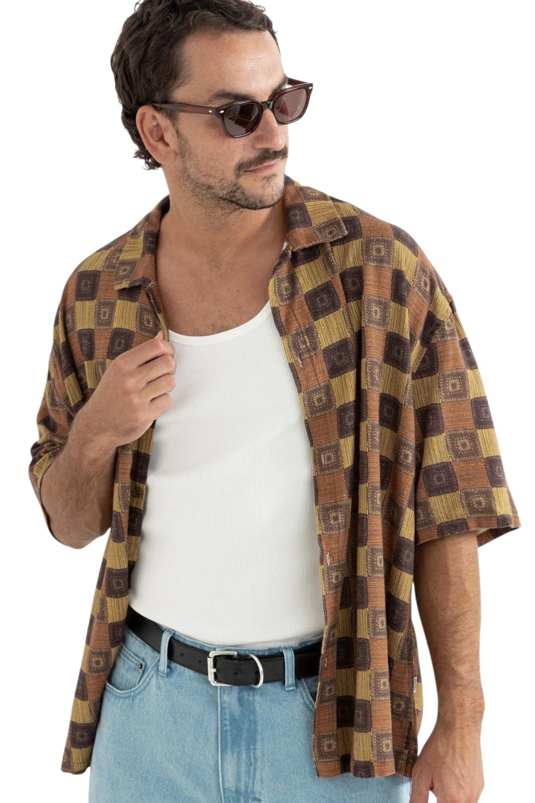 RHYTHM RACKET RELAXED SS SHIRT OCH-OCHRE 3L