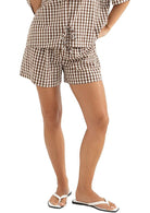 RHYTHM BIRDIE GINGHAM SHORT BRO-BROWN 3M
