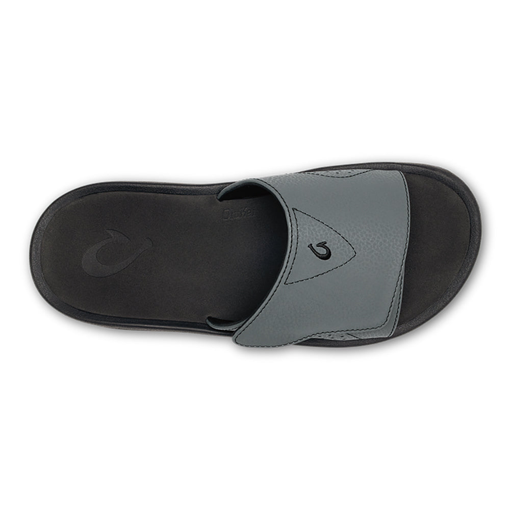 Olukai Nalu Slide Mens Sandal RK40-Rock-Black 13