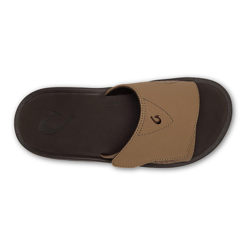 Olukai Nalu Slide Mens Sandal 3448-Tan-Dark Java 14