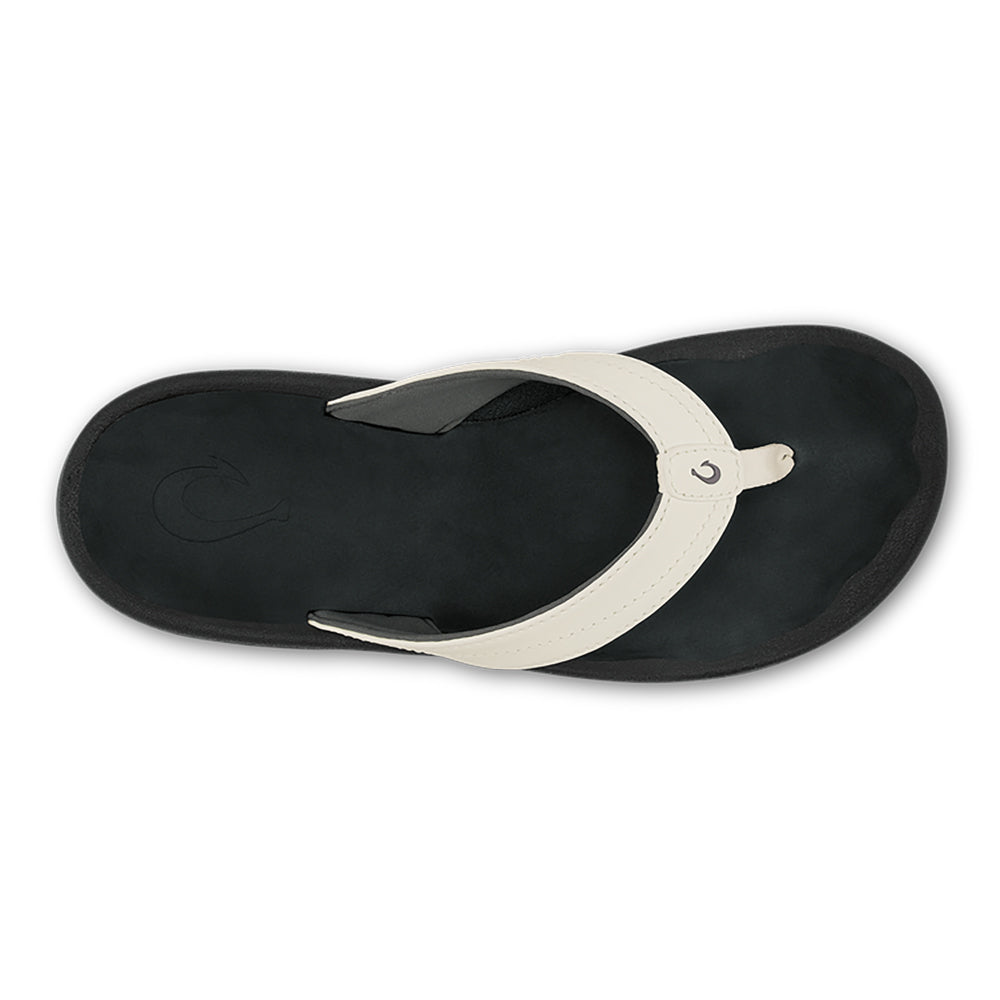 Olukai Ohana Womens Sandal WB40-Bright White-Black 9