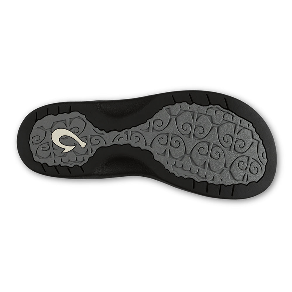 Olukai Ohana Womens Sandal WB40-Bright White-Black 6
