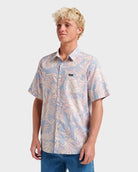 QUIKSILVER PALM TRIP CLASSIC SS BHL0-ASHLEY BLUE L