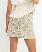RHYTHM LOLA CHECK BIAS CUT MINI SKIRT OLIVE 3M