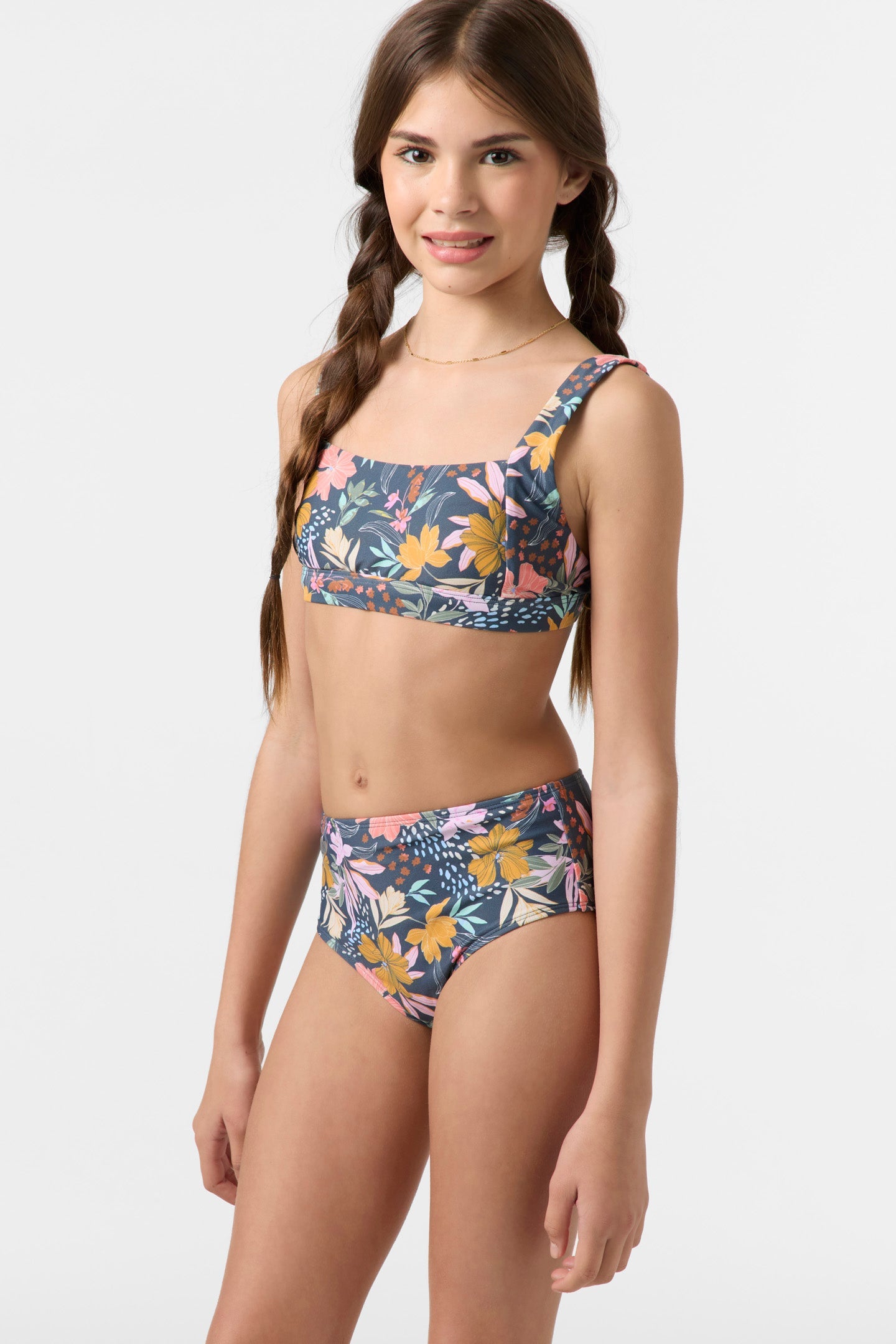 O'NEILL MILA FLORAL SQUARE NECK TANK SET SLT 10