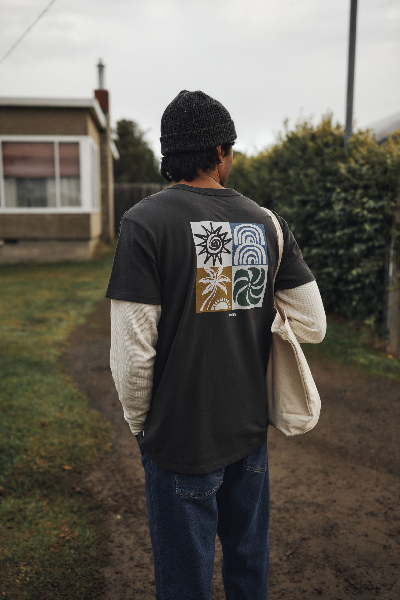 KATIN REALM TEE BKWSH-BLACK WASH M