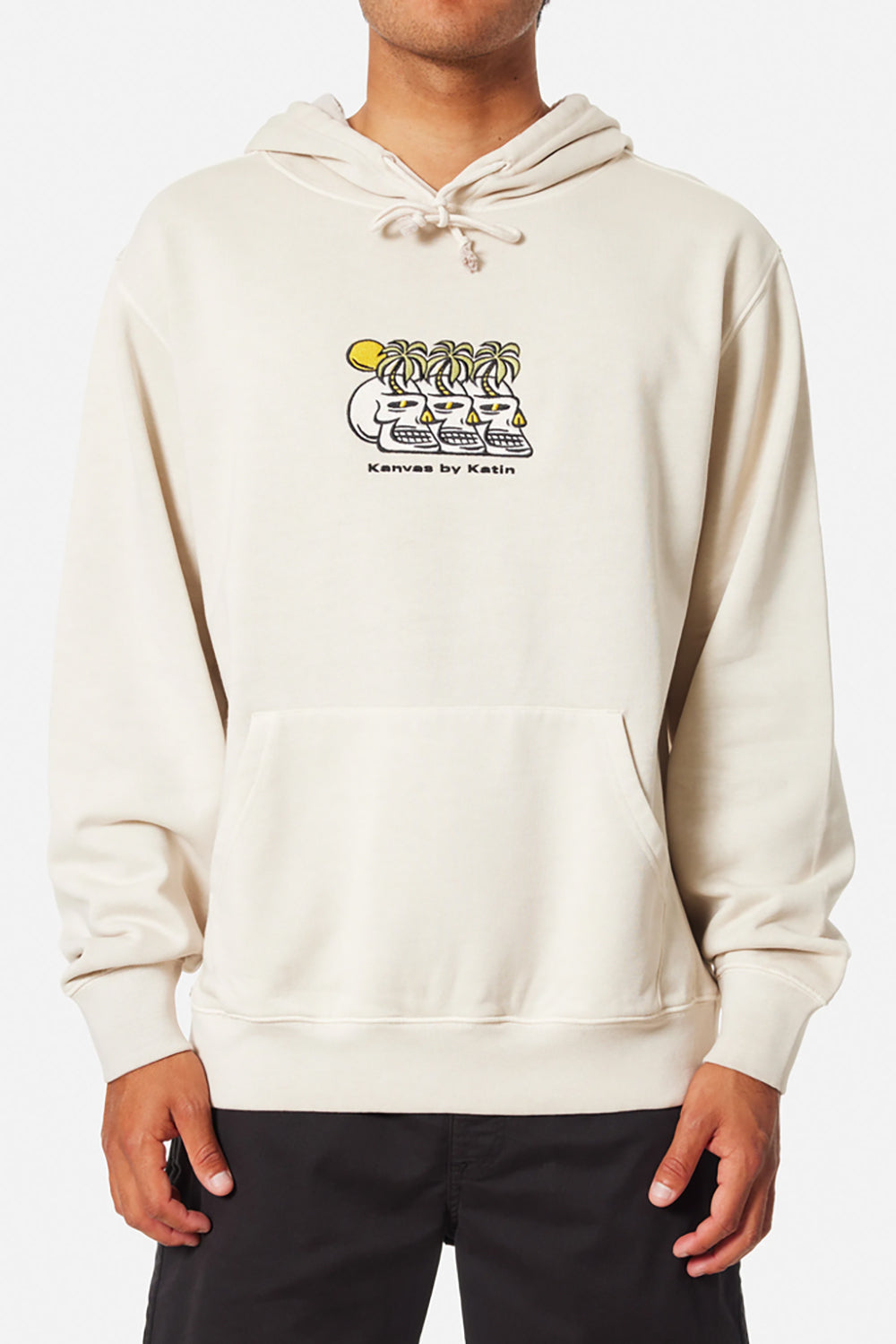 KATIN CORTEX EMBROIDERED HOODIE BIPD-BIRCH PIGMENT DYE L