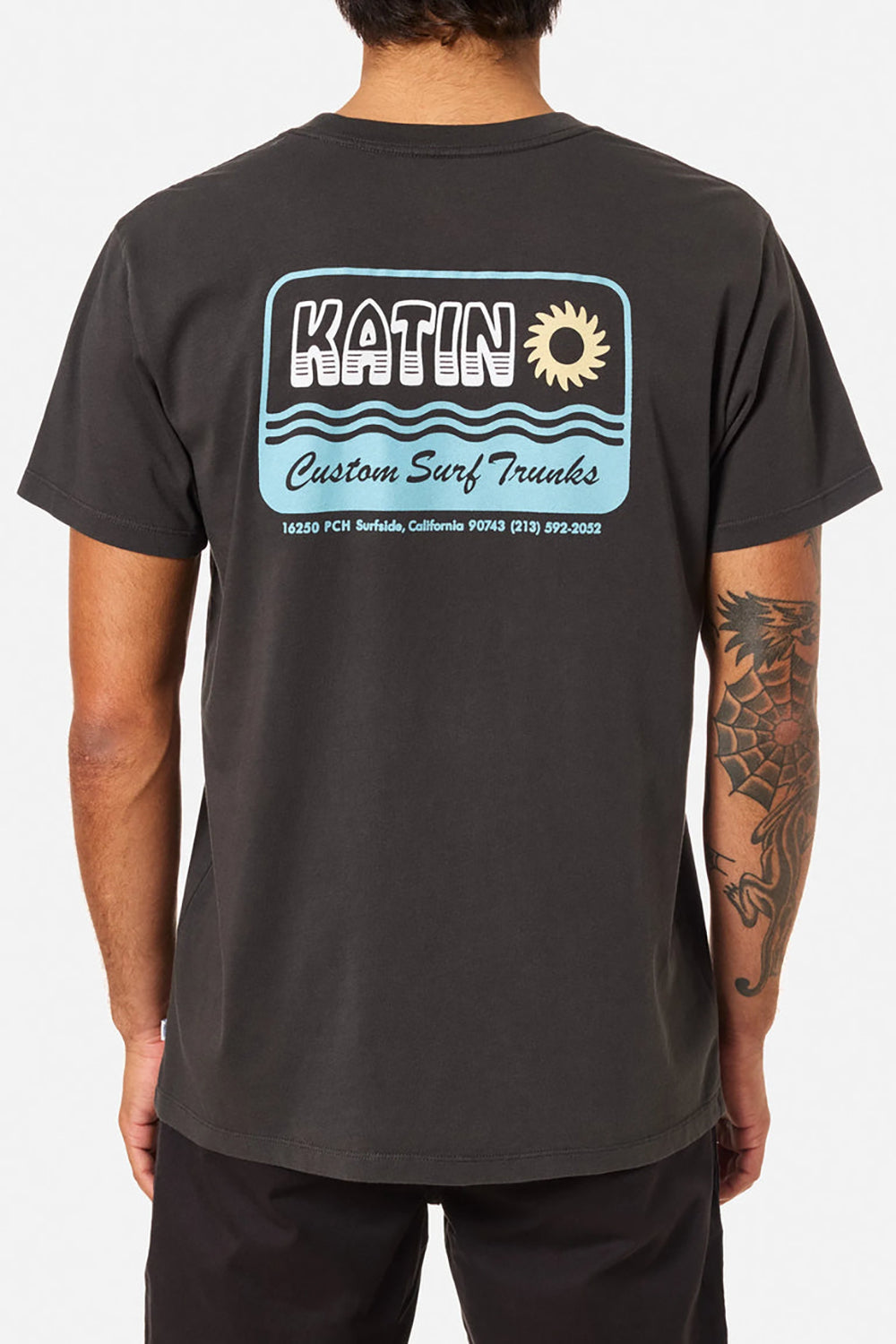 KATIN AQUATICS TEE BKWSH-BLACK WASH XL