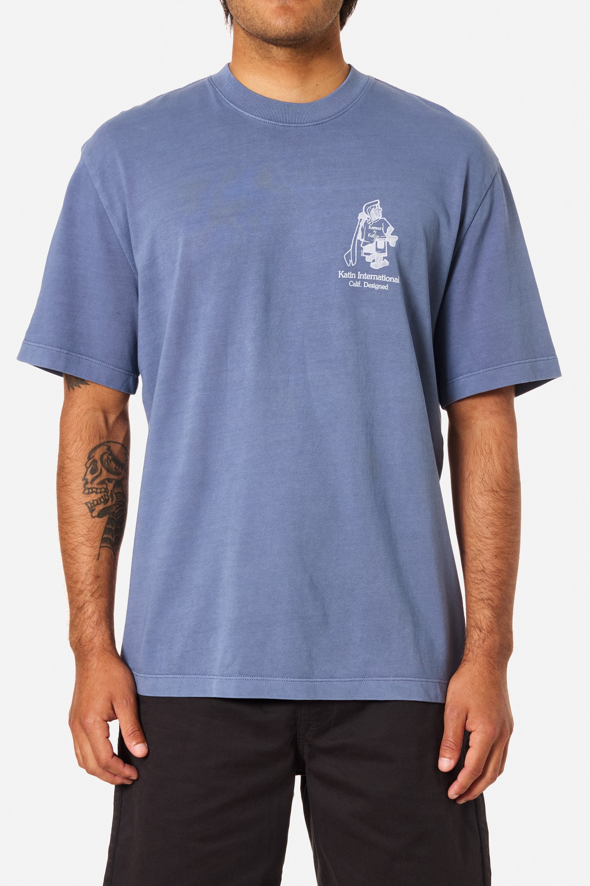KATIN FORECAST RELAXED TEE BLPD-BLUE PIGMENT DYE M