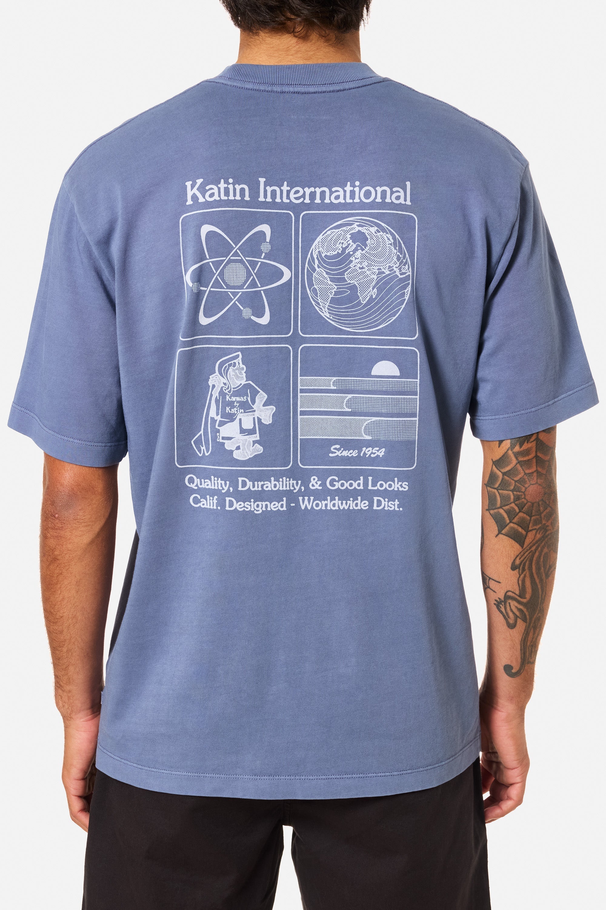 KATIN FORECAST RELAXED TEE BLPD-BLUE PIGMENT DYE XL