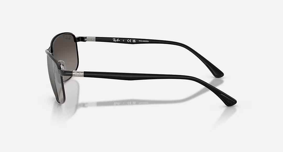 Ray-ban 0RB3671CH Polarized Sunglasses BlackonBlack SilverMirror