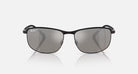 Ray-ban 0RB3671CH Polarized Sunglasses BlackonBlack SilverMirror