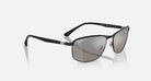 Ray-ban 0RB3671CH Polarized Sunglasses BlackonBlack SilverMirror