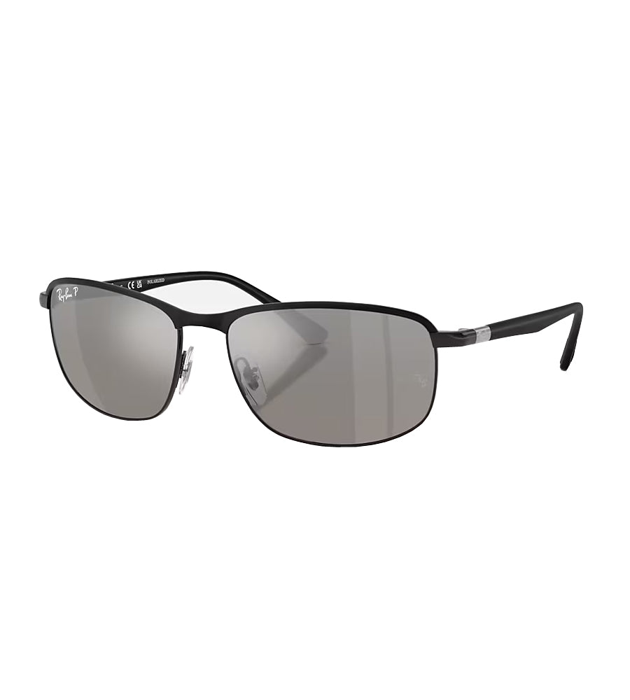 Ray-ban 0RB3671CH Polarized Sunglasses BlackonBlack SilverMirror