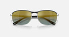 Ray-ban 0RB3671CH Polarized Sunglasses BlackonSilver GoldGradient
