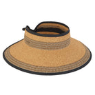 Sun N' Sand Paper Braid roll  Up Visor  Black