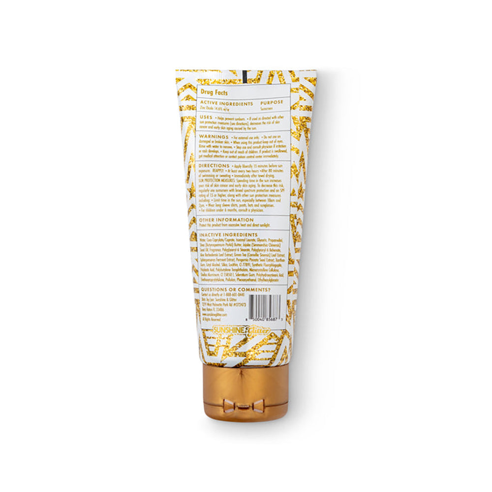 Sunshine and Gliter All the Sparkle SPF 30 Mineral Shimmer Biodegradable Glitter Sunscreen 3.4oz