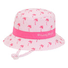 Sun N Sand Infant Bucket Hat Pink Brim 1.25"