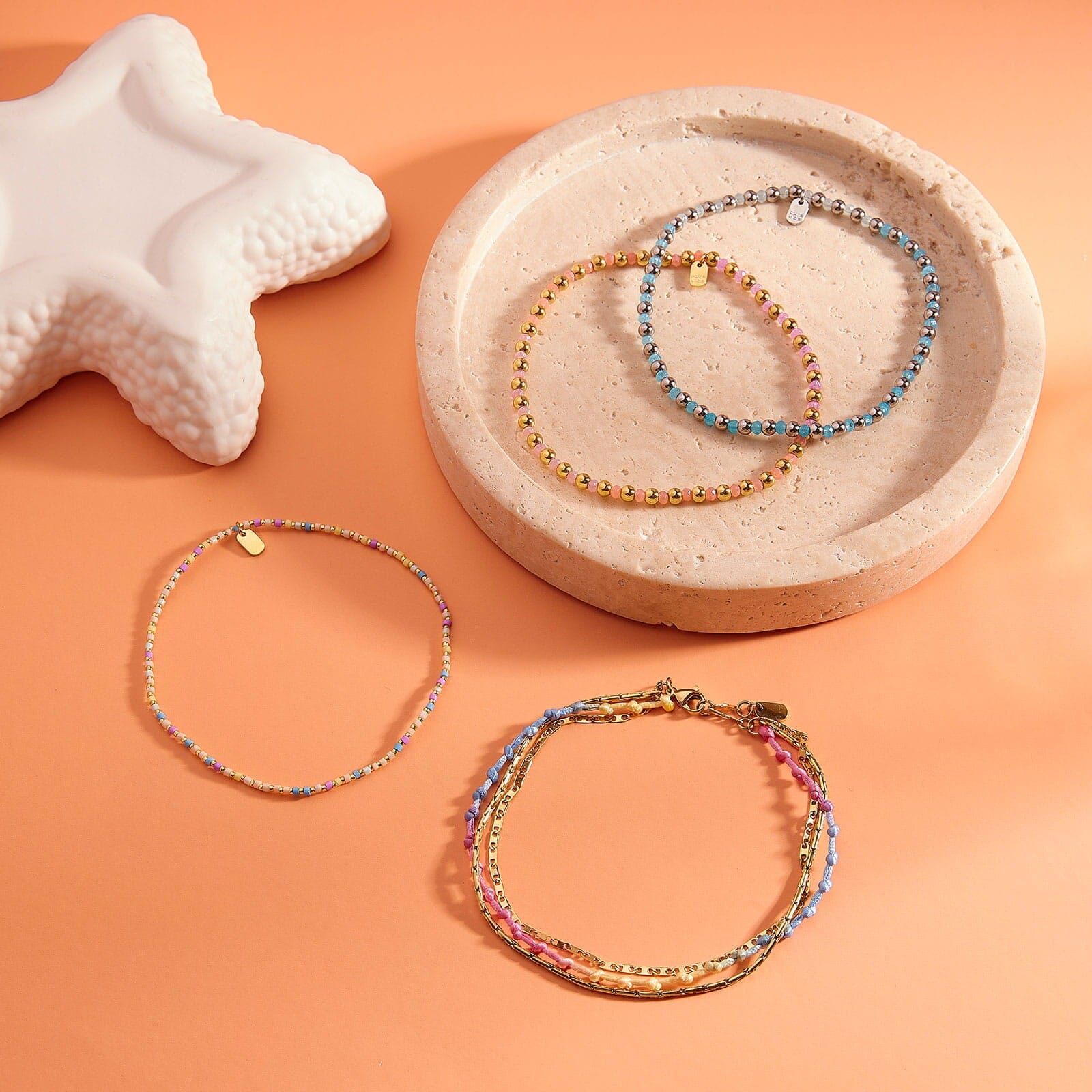 Pura Vida Ombre Knot Layered Neutral Bracelet