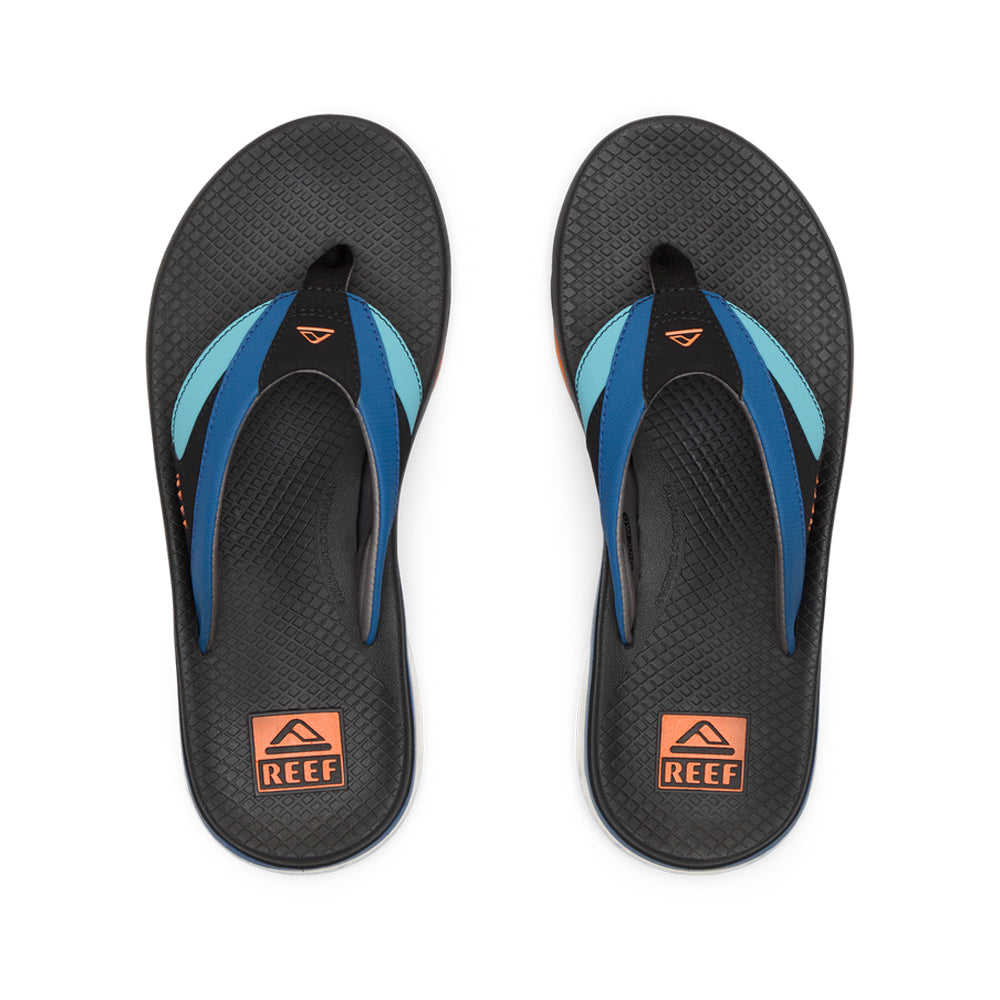 Reef Fanning + Mens Sandal Blue-Black-Orange 9