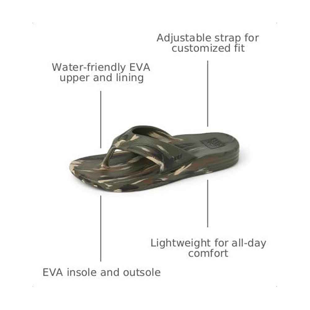 Reef Fanning H2O Mens Sandal Camo Marble 6