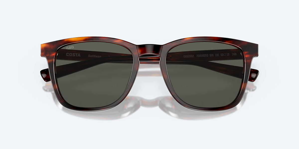 Costa Del Mar Sullivan Polarized Sunglasses MatteTortoise Gray 580G