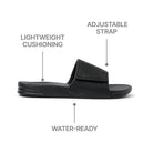 Reef Fanning Slide H2O Mens Sandal Black 10