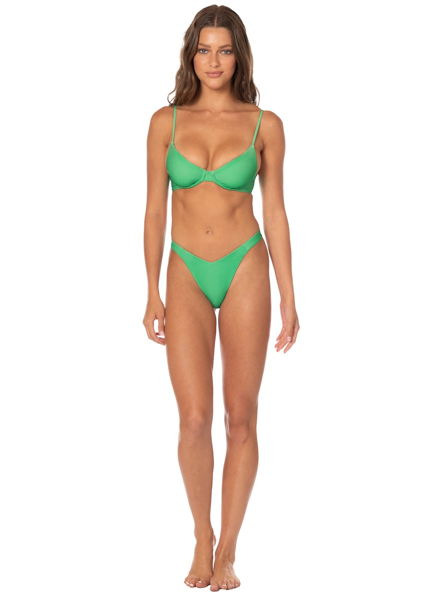 MAAJI Solid Stripe Dainty Top GREEN M