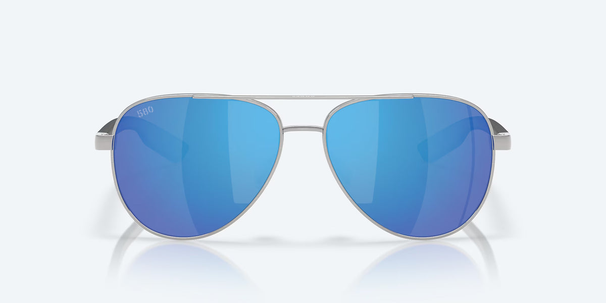 Costa Del Mar Peli Polarized Sunglasses Silver BlueMirror 580G