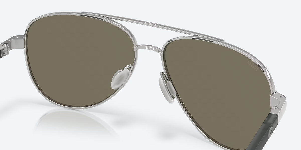 Costa Del Mar Peli Polarized Sunglasses Silver BlueMirror 580G