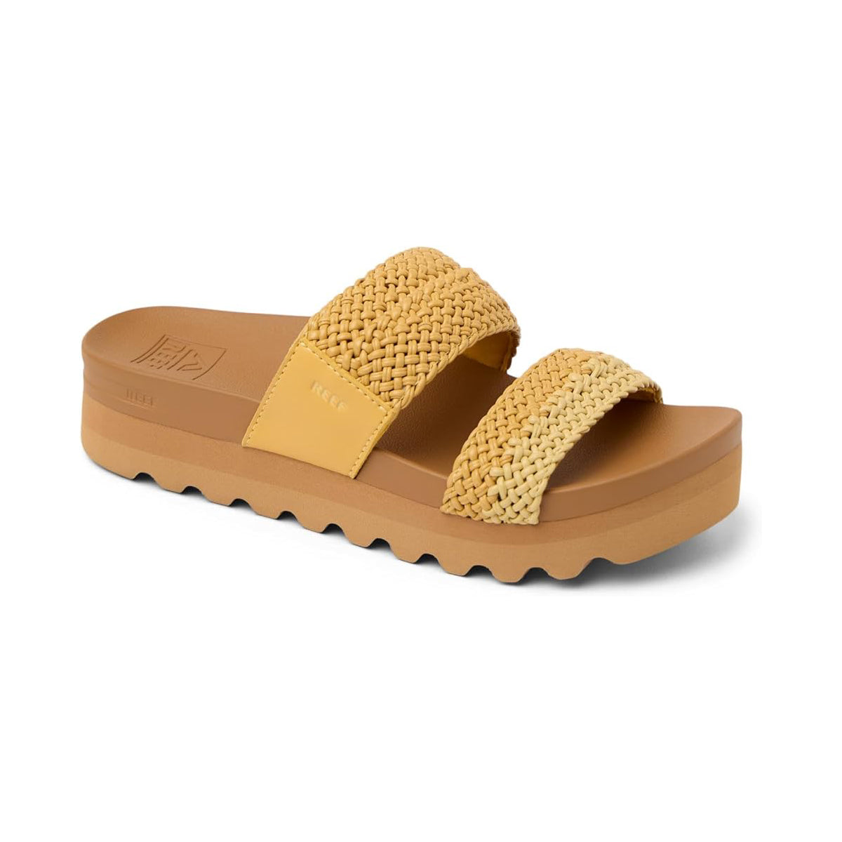 Reef Cushion Vista Hi Womens Sandal Yellow Duo Braid 8