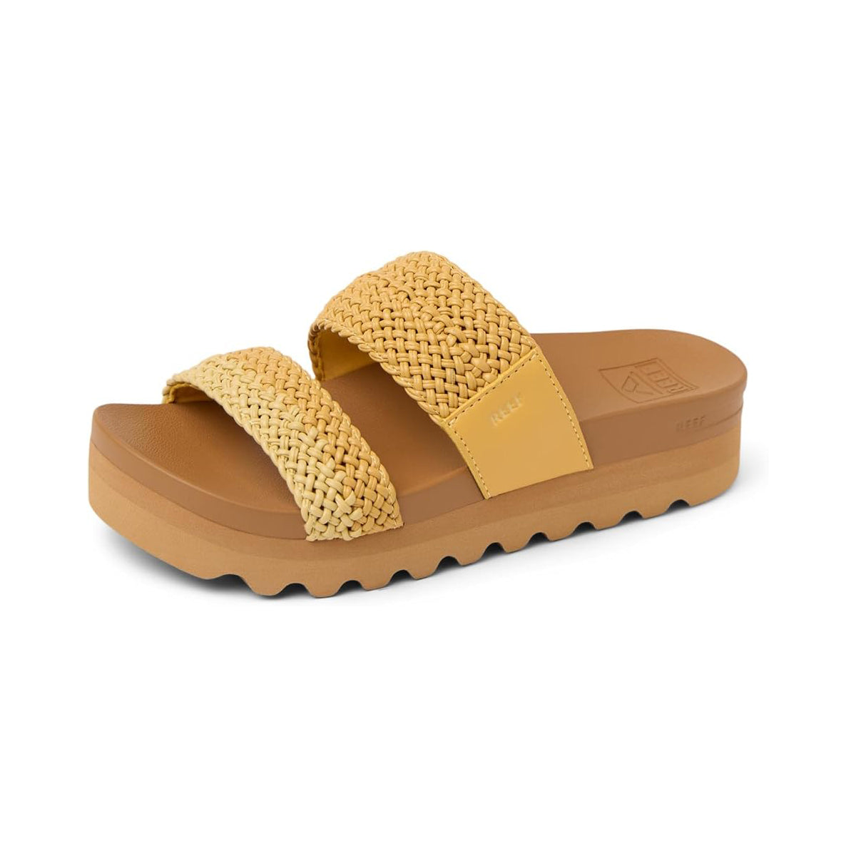 Reef Cushion Vista Hi Womens Sandal Yellow Duo Braid 9