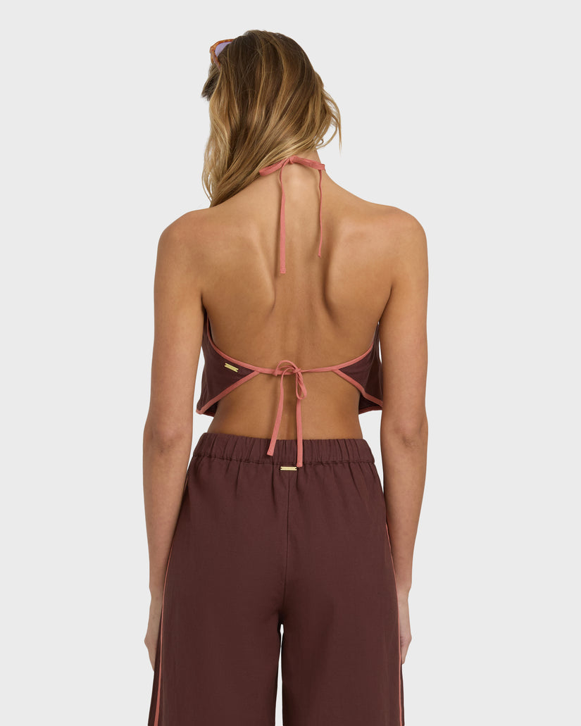 BILLABONG DOUBLE TAKE HALTER TEAK XS