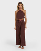 BILLABONG DOUBLE TAKE ELASTIC WAIST PANT TEAK XS