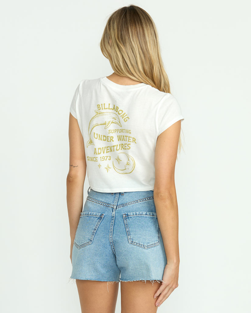 BILLABONG SUNSHINE SURF BABES SS TEE SCS-STENCIL WASH M