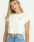 BILLABONG SUNSHINE SURF BABES SS TEE SCS-STENCIL WASH XS