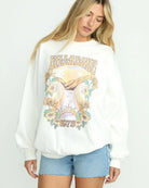 BILLABONG RIDE IN CREW FLC SCS-STENCIL WASH L