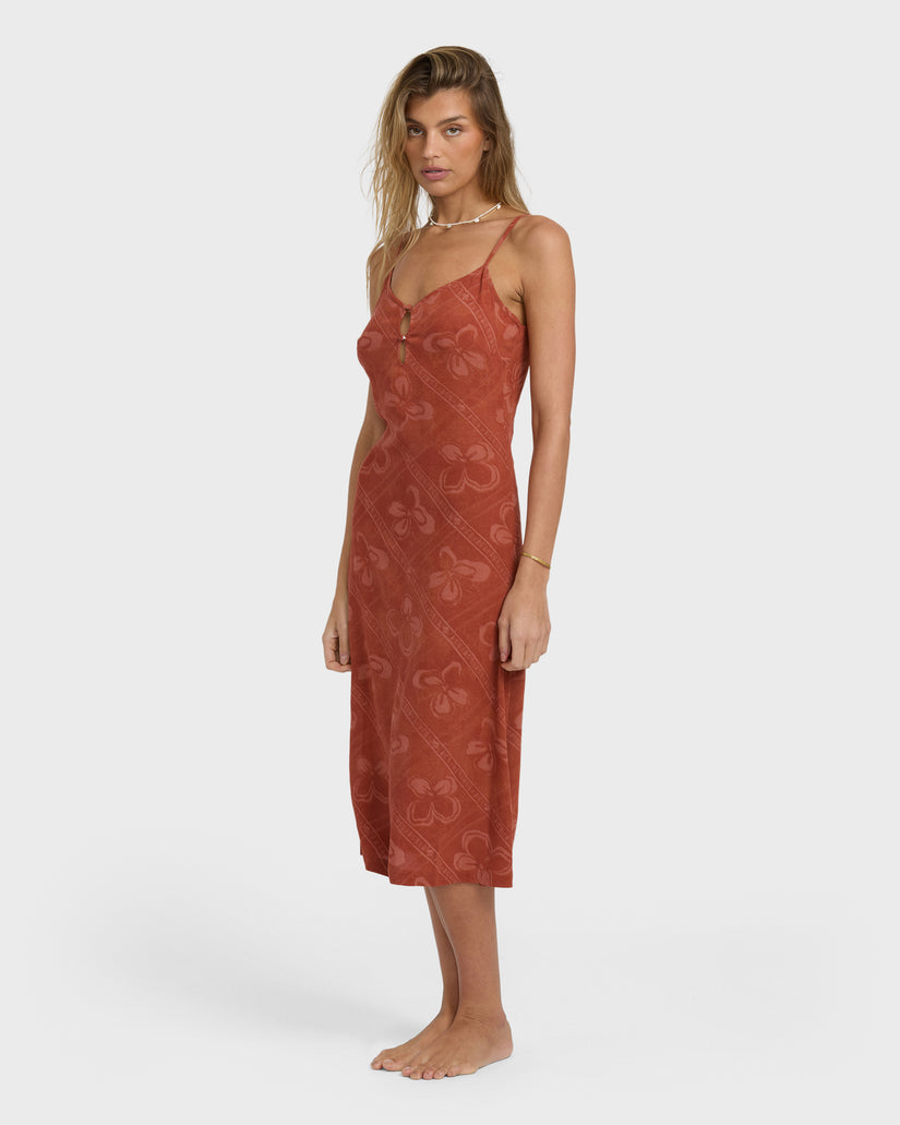 BILLABONG FRESH DAZE MIDI DRESS DKC-DARK CHINO S