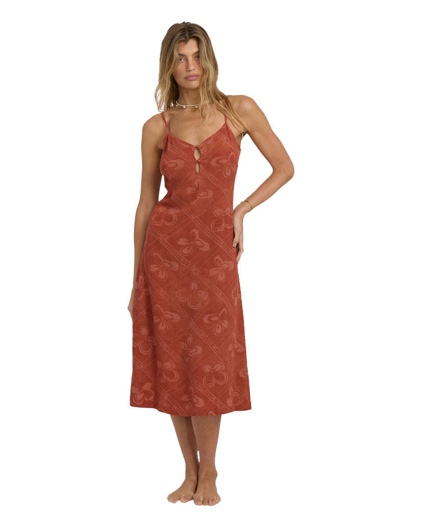 BILLABONG FRESH DAZE MIDI DRESS DKC-DARK CHINO S