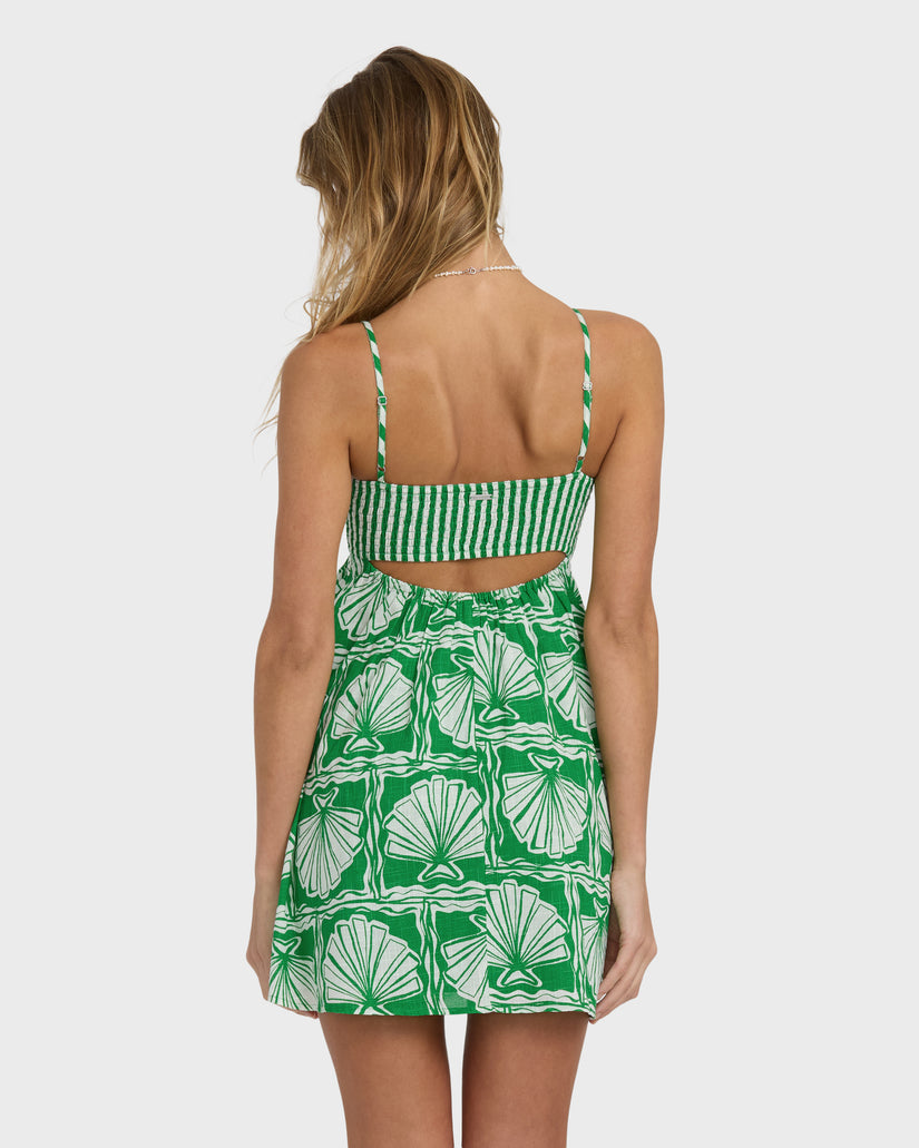 BILLABONG SEA SHELL MINI DRESS KELP S