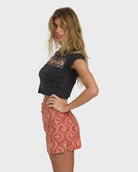 BILLABONG WAVE WASHED PRINTED SKIRT DKC-DARK CHINO L