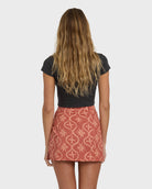 BILLABONG WAVE WASHED PRINTED SKIRT DKC-DARK CHINO XS