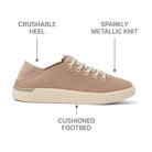 Reef Neptune Womens Shoe Warm Taupe Metallic 7